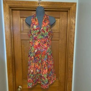 London times watercolor dress